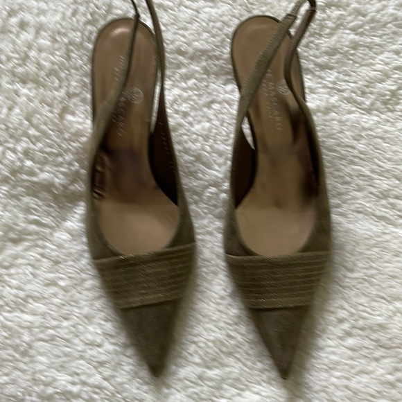 Jaime Mascaro Suede Angelia Neit Heels in Green/Brown Size-EU 41/USA 10 NWT - Picture 3 of 14